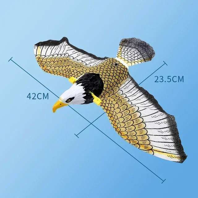 Simulation Bird Interactive Cat Toy Flying Eagle Teaser Wand With Rope Stick Play