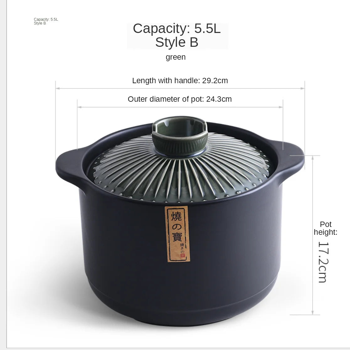 XINCHEN Ceramic Casserole Pot Eco Friendly Kitchen Cookware For Gas Electric Stoves