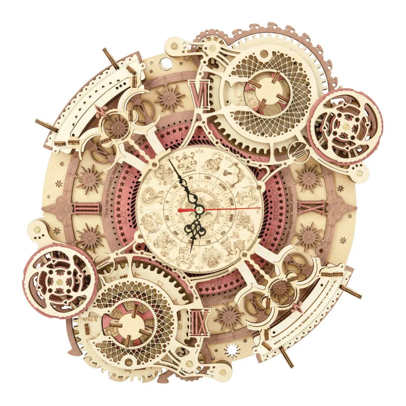 Robotime Steampunk Clock Kit 3D Wooden Puzzle DIY Wall Clock