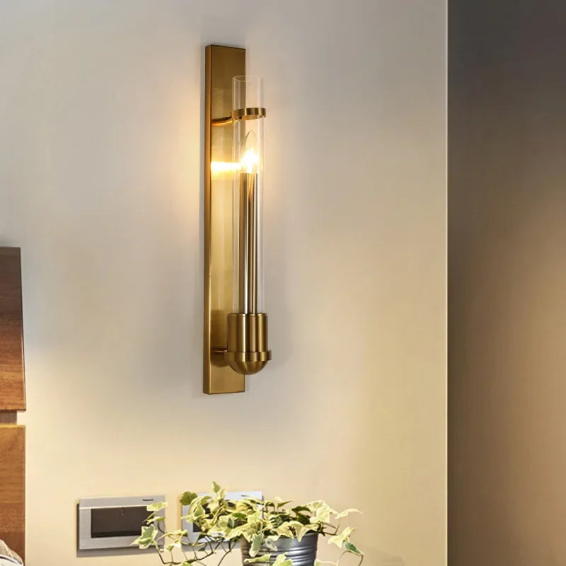 Modern American Style Wall Lamp Iron E14 Base Wall Mounted For Living Room And Bedroom