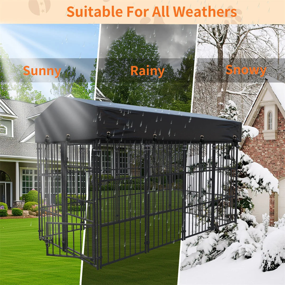 BINGOPAW Heavy Duty Dog Kennel Playpen for Indoor Outdoor Use