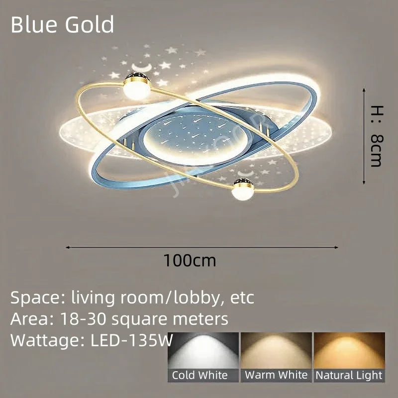 YZFCR Modern LED Chandelier Light Starry Sky Indoor Pendant
