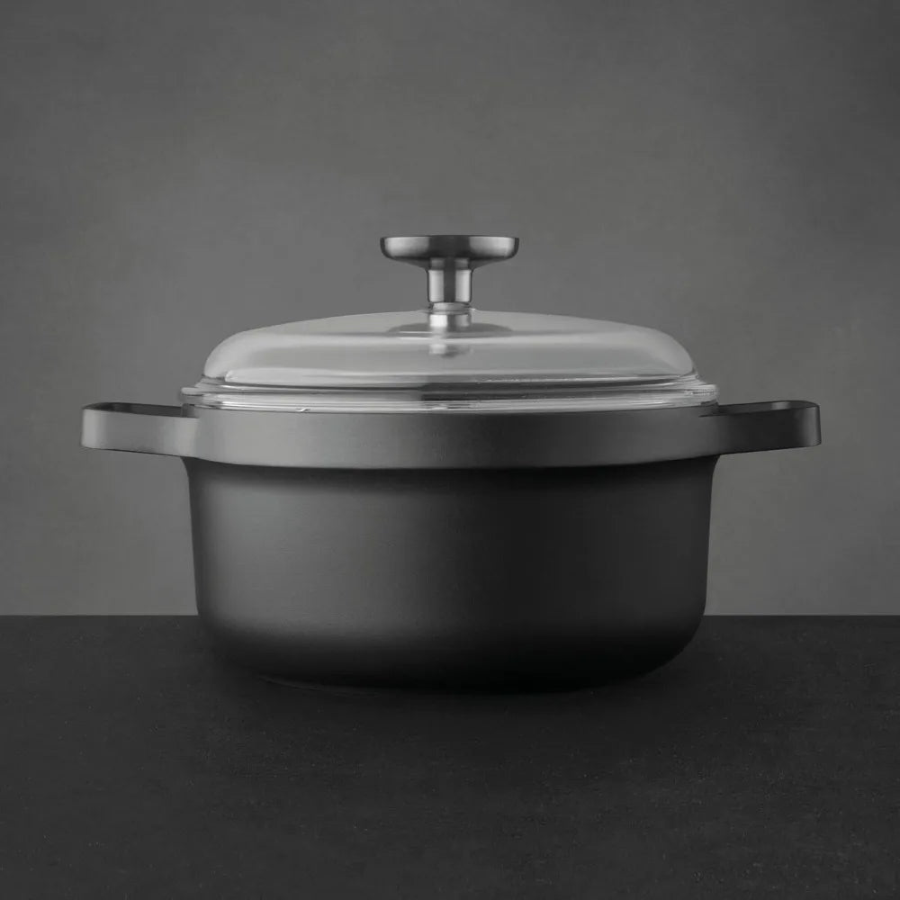 BergHOFF GEM Nonstick 8" Stockpot 3qt with Glass Lid Ferno-Green, Non-Toxic Coating Induction Cooktop Ready