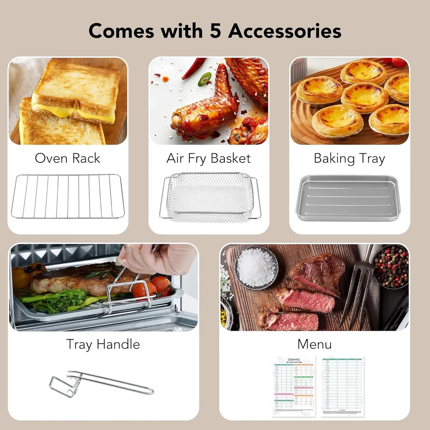 iosn 6 in 1 Air Fryer Toaster Oven Steam InfusionPro