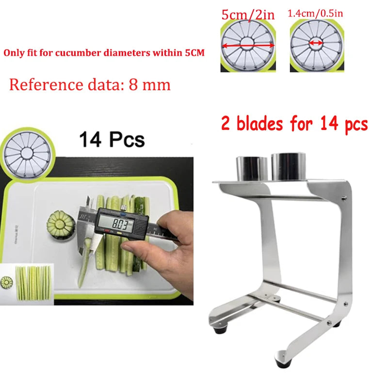 SU304 Manual Cucumber Strip Cutting Machine - Carrot Slicer for Sushi Making Cucumber Chopper Manual Cutting Tool