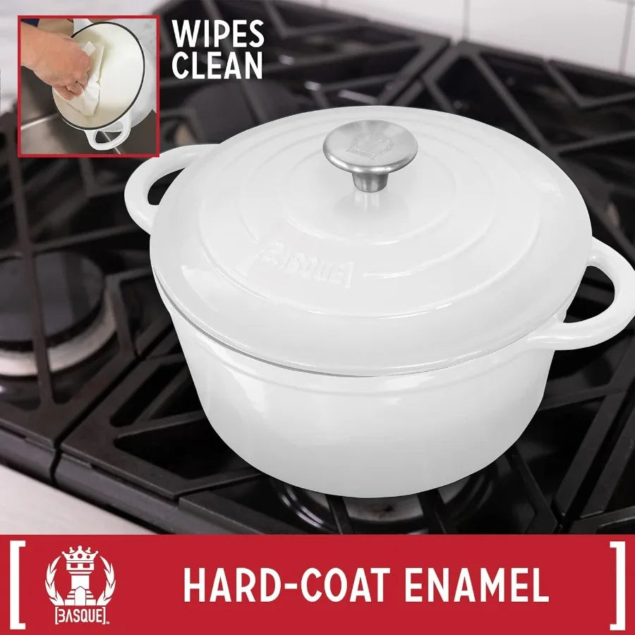 Enameled Cast Iron Cookware Set 7 Piece Nonstick Oven Safe