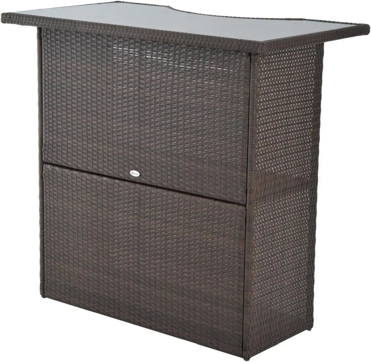 XMSJ Rattan Wicker Bar Set High Top Outdoor Table Chairs