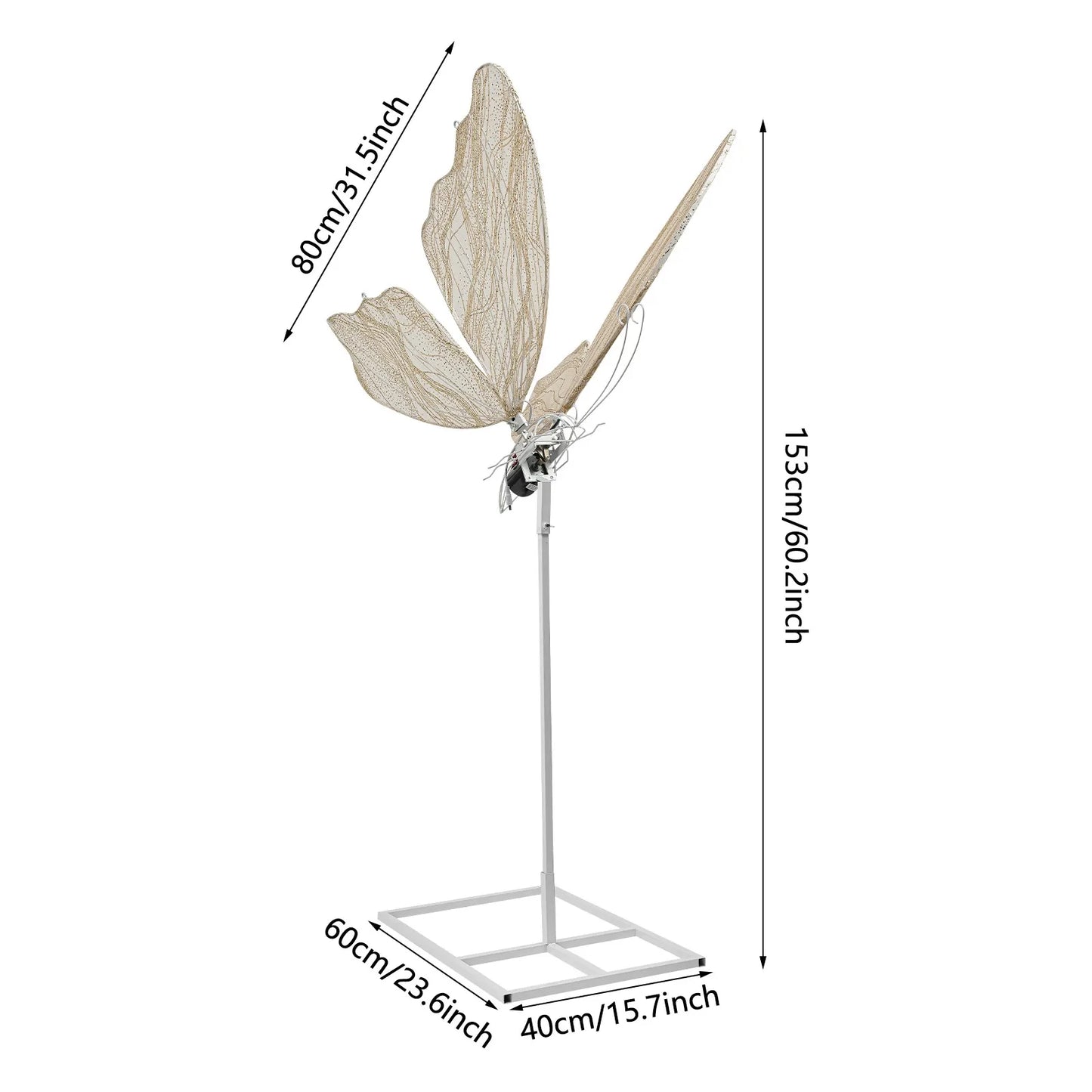 Bymaocar Wedding Butterfly LED Floor Lamp with Adjustable Height