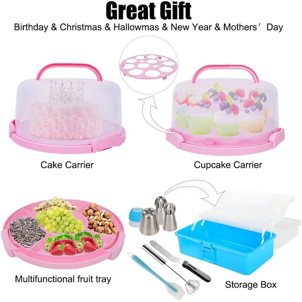 Cookie Tools Cake Decorating Kit 672 Pieces with Turntable