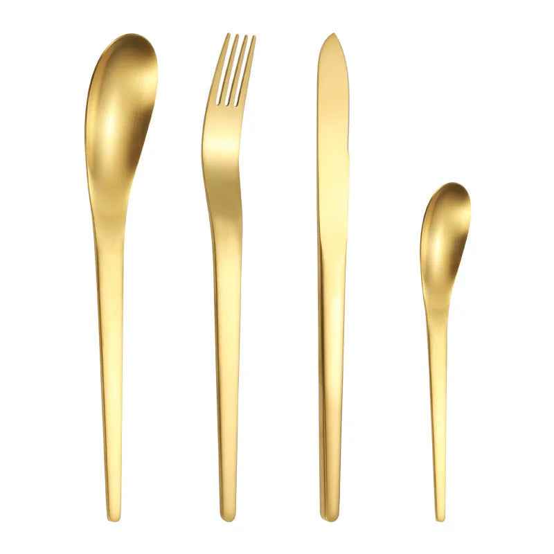 YIJIANDNEWD Stainless Steel Cutlery Set Spoons Forks Knives