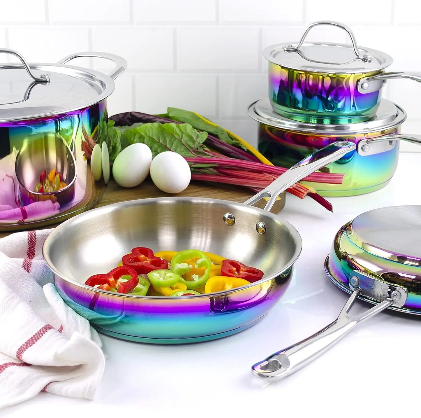 Magical Kitchen Collection Cookware Set Stainless Steel And Titanium