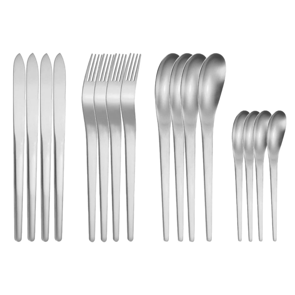 YIJIANDNEWD Stainless Steel Cutlery Set Spoons Forks Knives