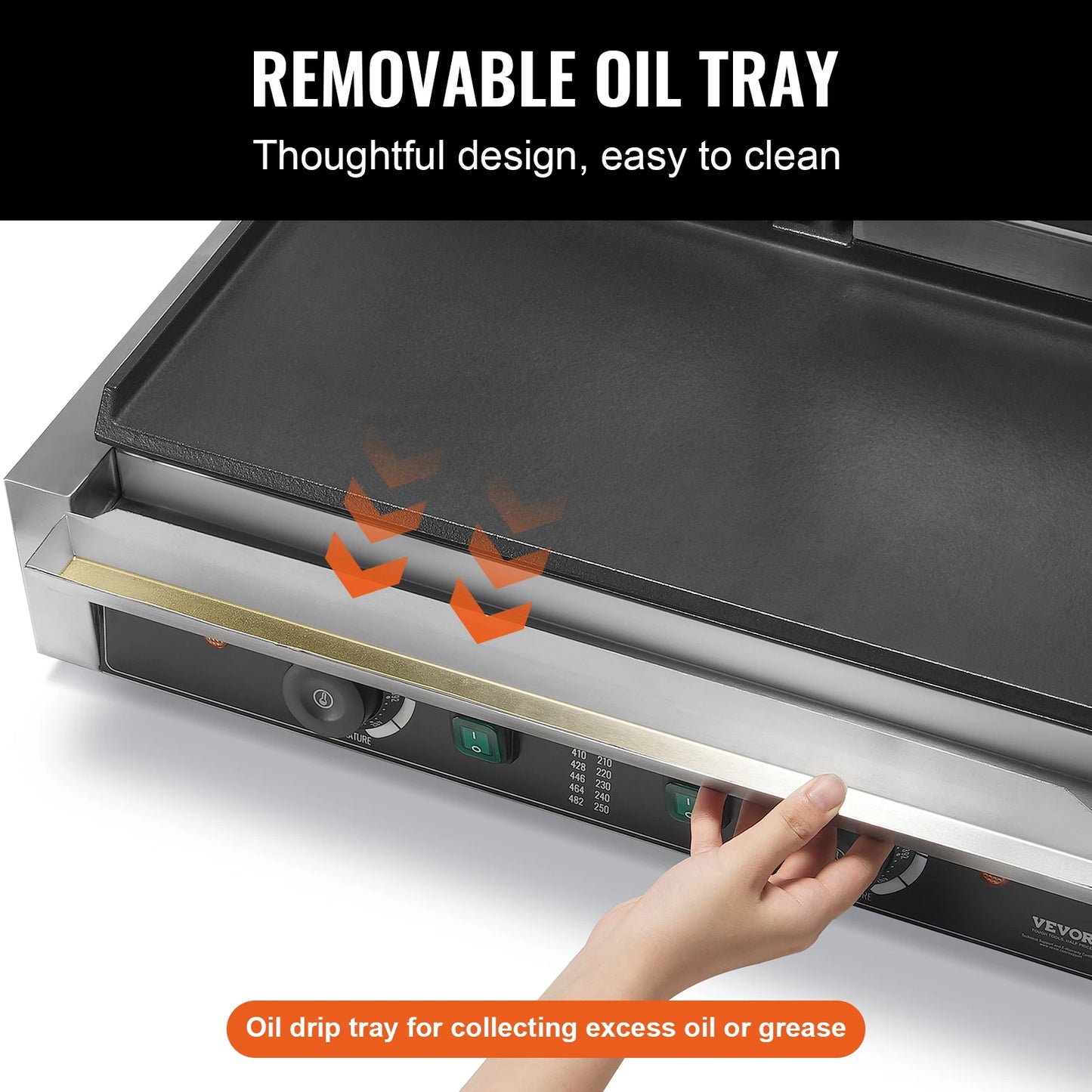 SucceBuy Commercial Panini Grill 3600W Electric Panini Maker Stainless Steel Double Sandwich Press Panini Grill w/ Temp Control