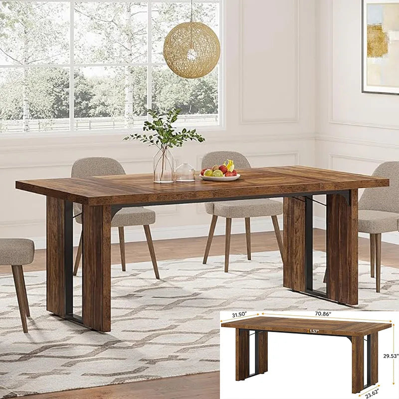 Little Tree Farmhouse Dining Table for Living and Dining Rooms