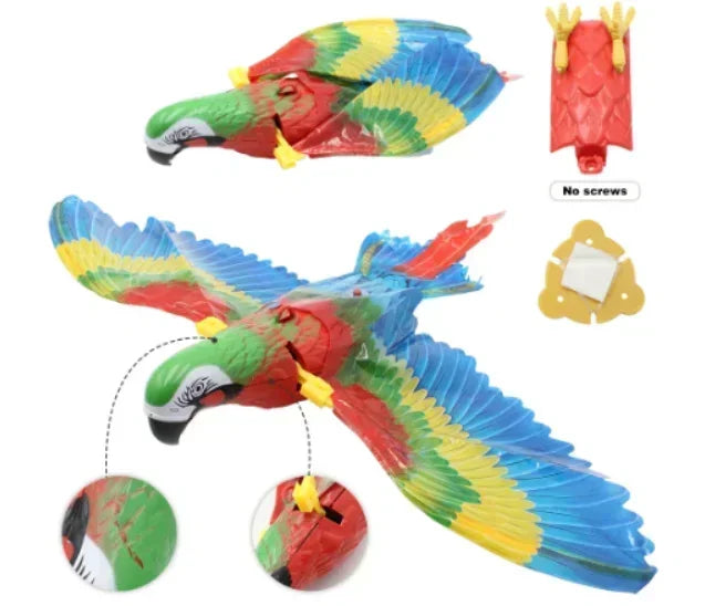 Simulation Bird Interactive Cat Toy Flying Eagle Teaser Wand With Rope Stick Play