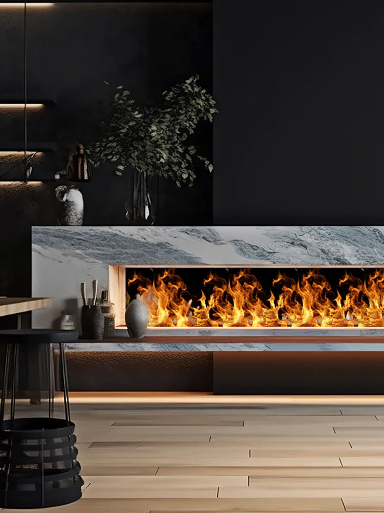 AFLYEVER Realistic 3D Flame Electric Fireplace With Tuya App Control