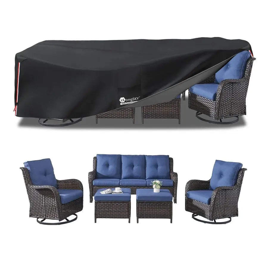 Waterproof 600D Heavy Duty Patio Furniture Covers For Sets