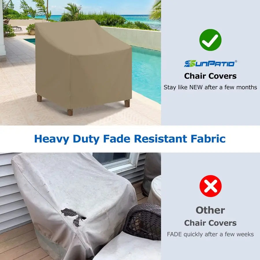 Heavy Duty Waterproof Outdoor Chair Covers For Patio Furniture