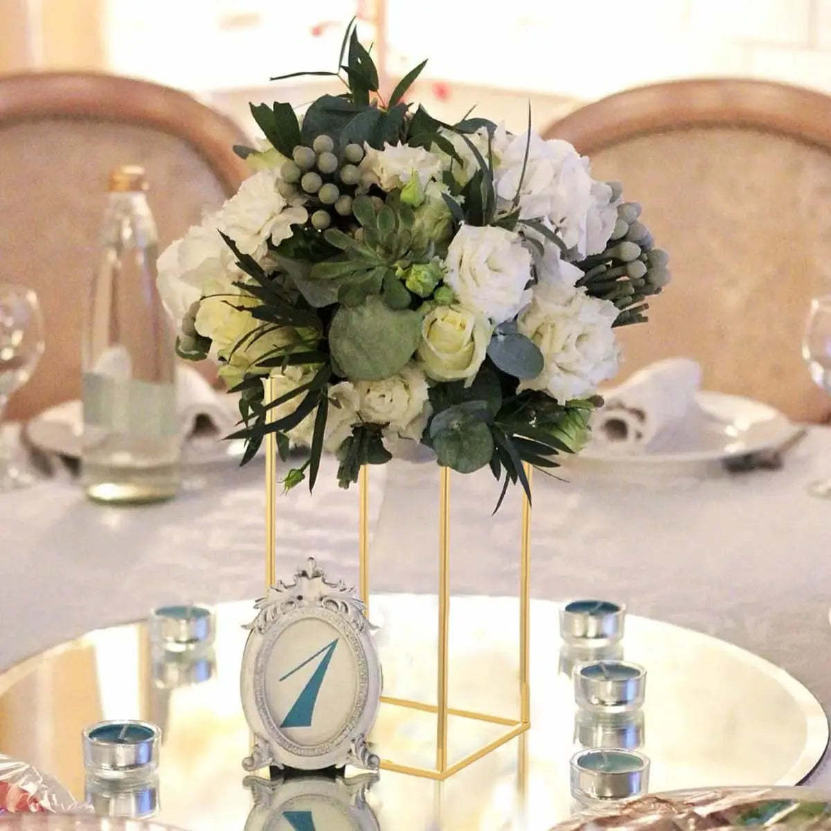 Wedding Table Centerpiece Metal Flower Vase for Birthday Party