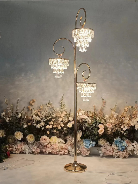 Crystal Floor Lamp LED For Weddings And Home Interior Decor
