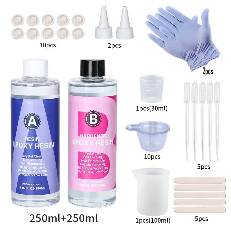 Crystal Clear Epoxy Resin Kit High Gloss For Coating And Casting Jewelry Making Projects