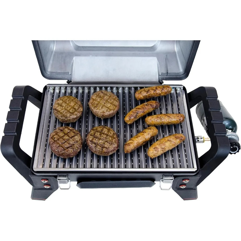 Charbroil Grill2Go X200 Amplifire Portable One Burner Propane Gas Grill Stainless Steel