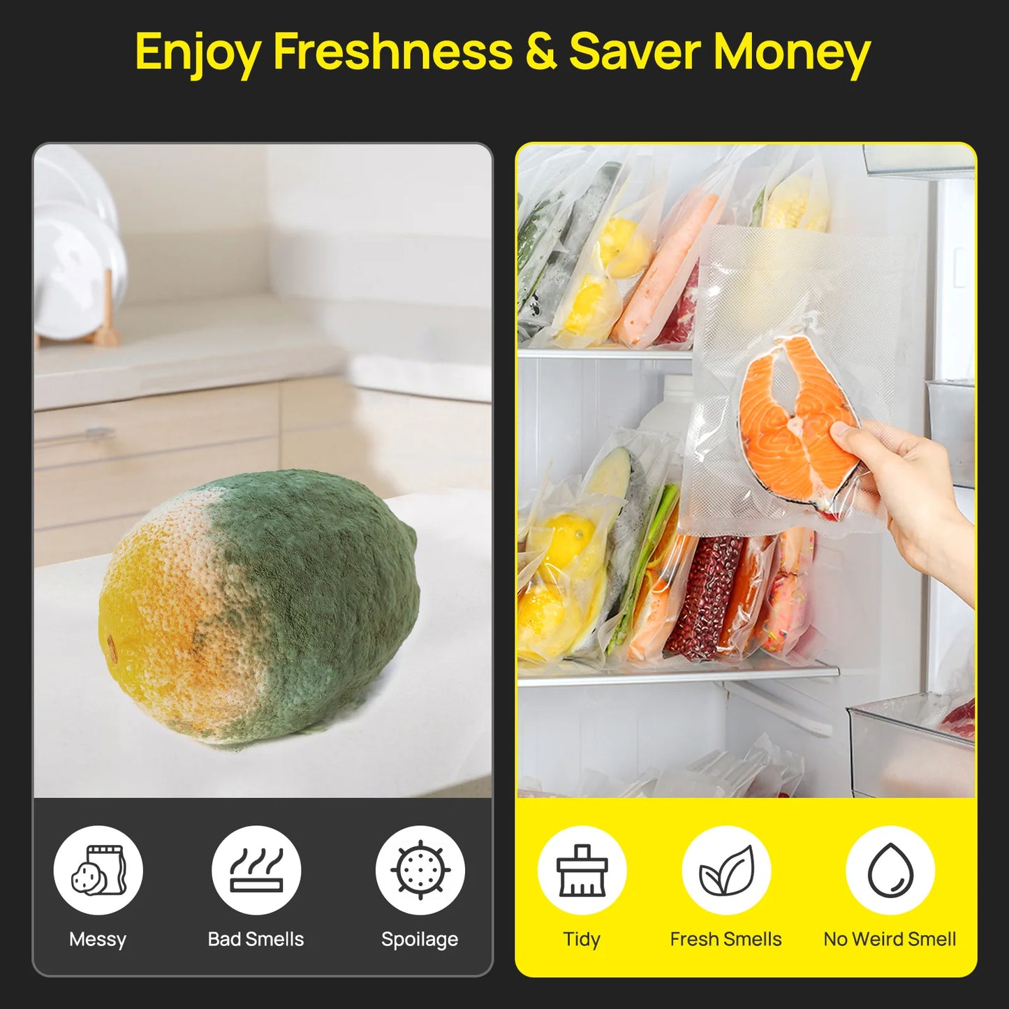 Seatao VH5188 Vacuum Sealer Machine With Built In Cutter