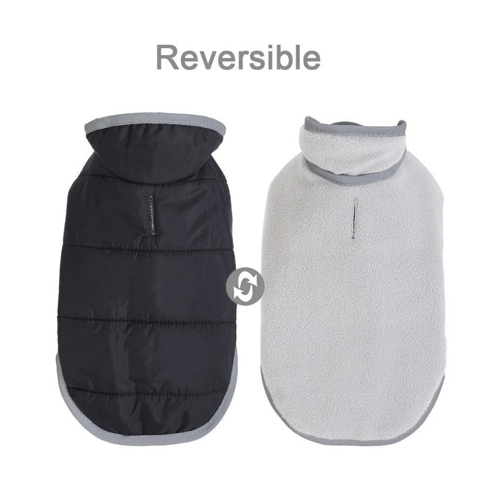 Holapet Reversible Reflective Ultrawarm Fleece Coat Jacket Weatherproof Performance