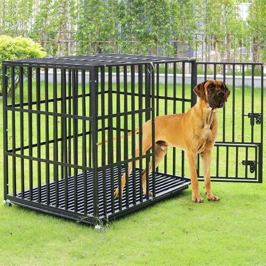 BORWARTH Heavy Duty Dog Crate Tear Resistant Metal Kennel Playpen