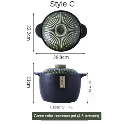 XINCHEN Ceramic Casserole Pot Round Japanese Style Cookware