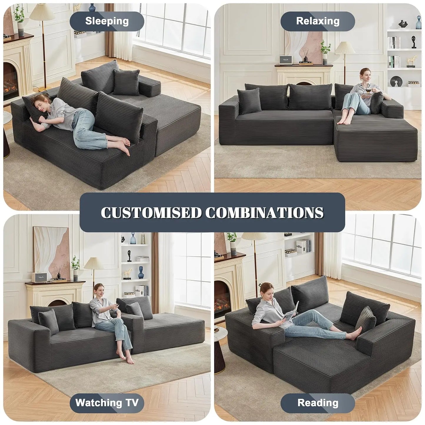 Cloud Sectional Sofa Modular Deep Seat Living Room