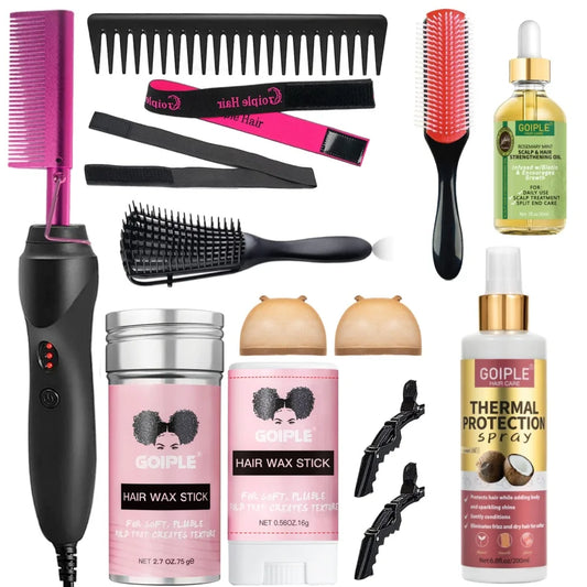Commodity Electric Hot Heating Comb Curling Iron For Wig Styling