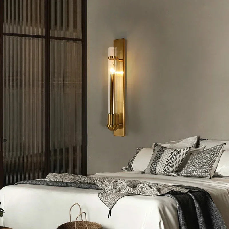 Modern American Style Wall Lamp Iron E14 Base Wall Mounted For Living Room And Bedroom