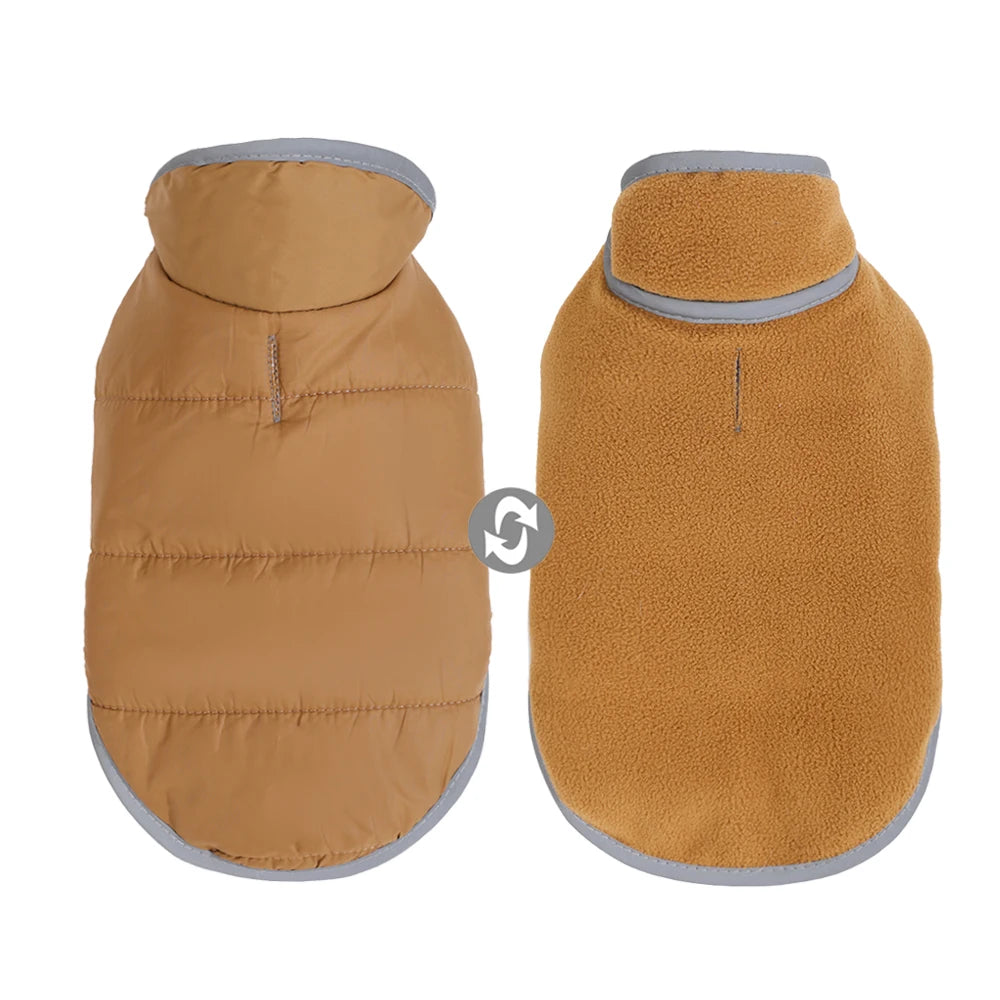 Holapet Reversible Reflective Ultrawarm Fleece Coat Jacket Weatherproof Performance