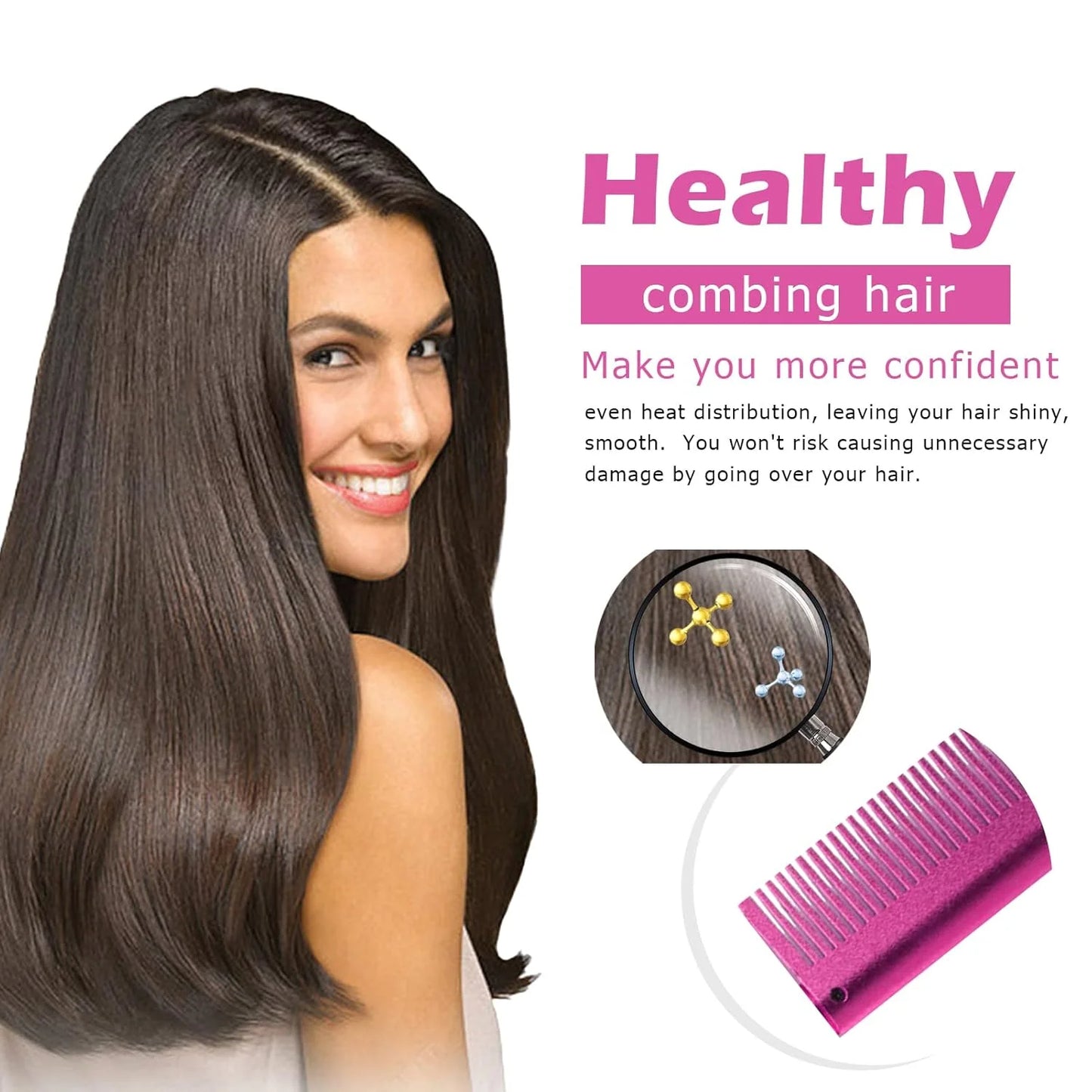 Commodity Electric Hot Heating Comb Curling Iron And Straightening Brush