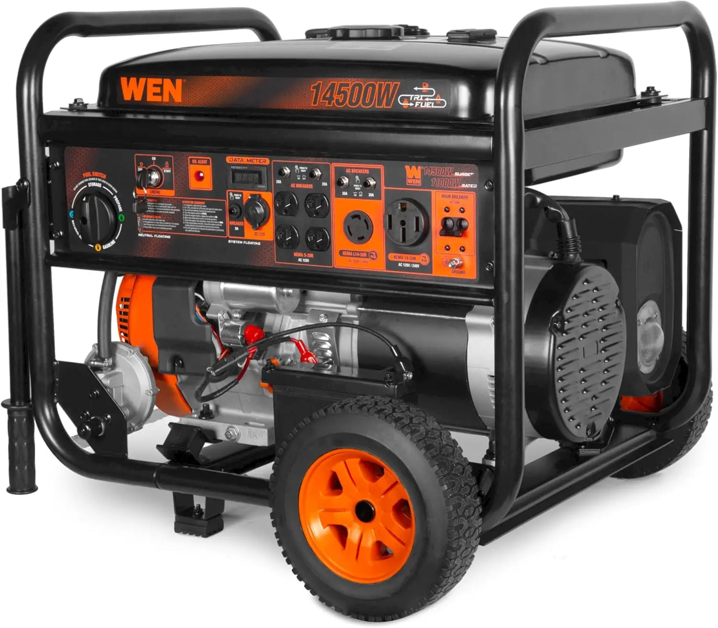 TF1450 14,500-Watt Tri-Fuel Generator 120V/240V Electric Start Transfer Switch Ready