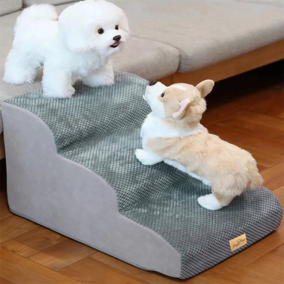 Dog Door Pet Stairs For High Beds And Sofas With High Density Foam And Washable Cover