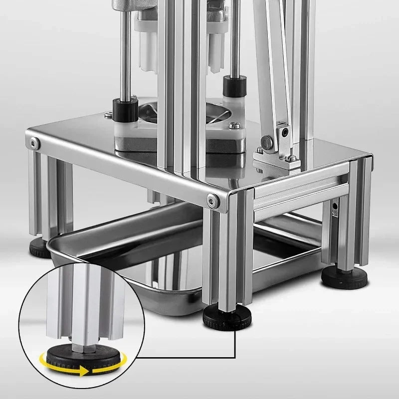 Commercial French Fry Cutter with 4 Replacement Blades, 1/2" or 1/4" or 3/8" 6 or 8-wedge Slicer or 6-wedge Apple Corer