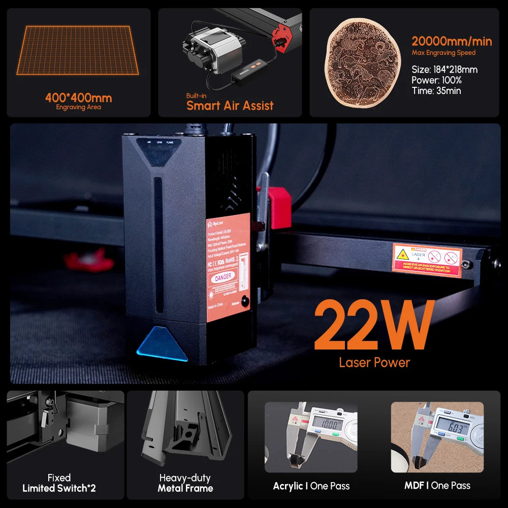 Ortur AlgoLaser Laser Engraver 10W 20W Offline App Control