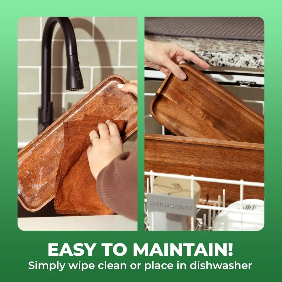 High-Concerned Acacia Wood Serving Trays