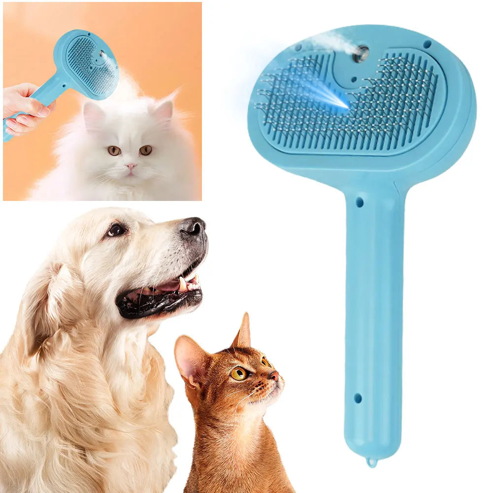 Shunmaii Cat Steam Brush Hair Remover Multifunction Grooming Comb for Small and Large Pets