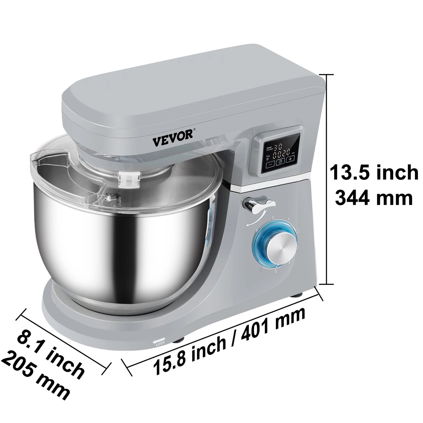 VEVOR Multifunction Stand Mixer With LCD Touch Panel