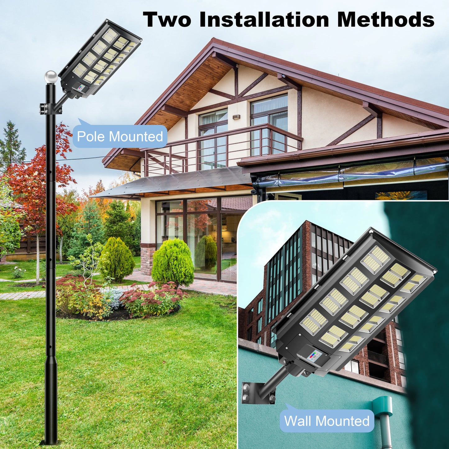 6Pack Super Bright Outdoor Solar Lights, Outdoor Street Lights, Daylight Lighting Multiple Modes, Garden Lighting With Intellig