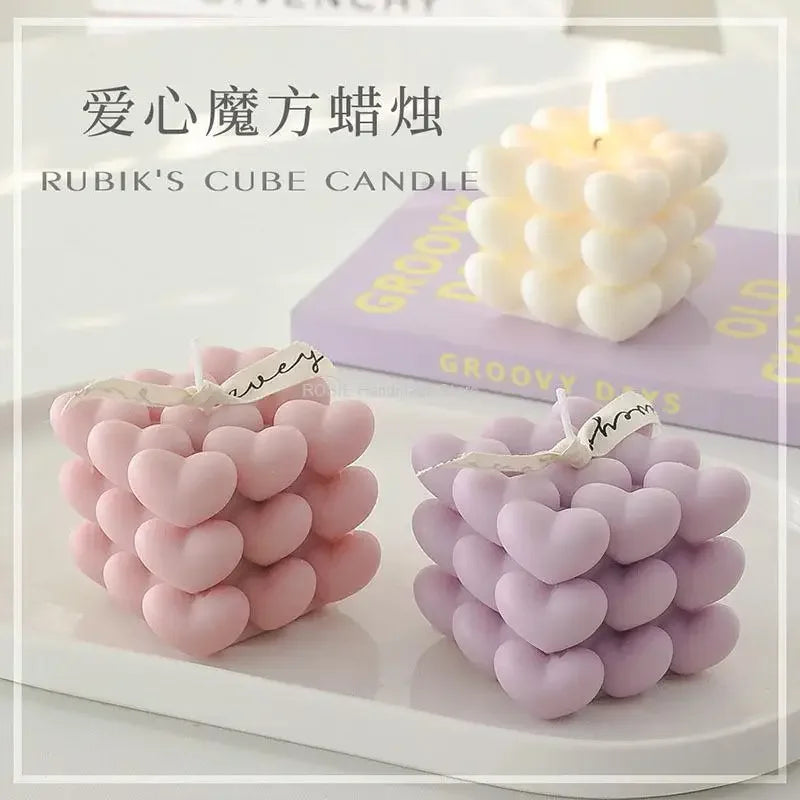 Hign-concerned Heart Silicone Mold For Candles Soaps Plaster Ice Cubes And Baking Projects