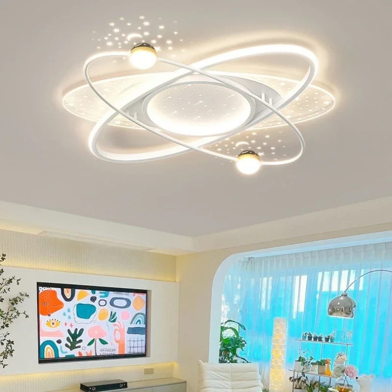 YZFCR Modern LED Chandelier Light Starry Sky Indoor Pendant