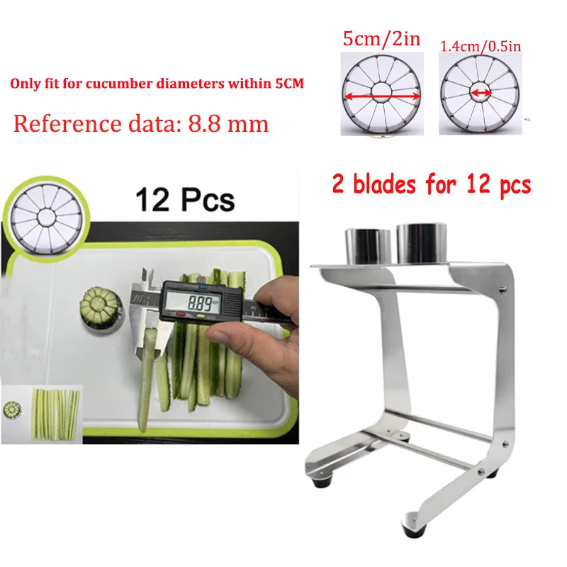 SU304 Manual Cucumber Strip Cutting Machine - Carrot Slicer for Sushi Making Cucumber Chopper Manual Cutting Tool