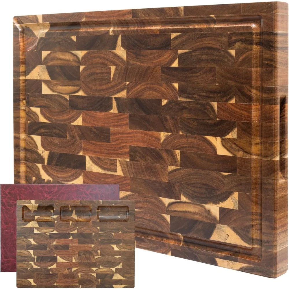 Acacia Wood Double-Sided Cutting Board With Juice Groove