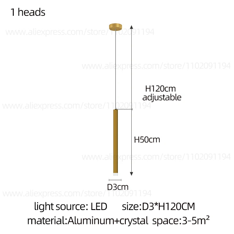 Led Luxury staircase Chandelier Gold Column Long Lamp Duplex Building Modern Living Room Chandelier Villa Penthouse Chandelier