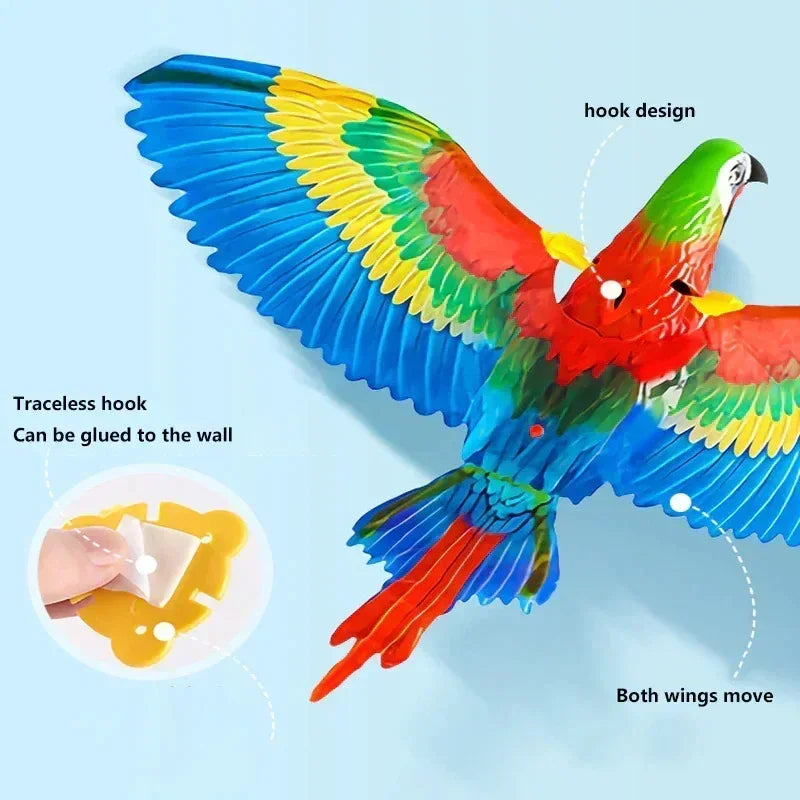 Simulation Bird Interactive Cat Toy Flying Eagle Teaser Wand With Rope Stick Play