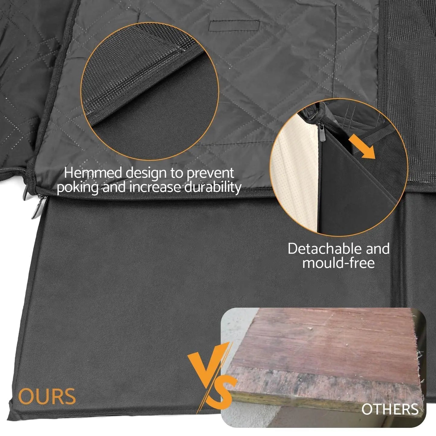 Dog Car Seat Cover for Back Seat,Hard Bottom Back Seat Extender for Dogs,Waterproof Dog Hammock with Mesh Window,Large Space